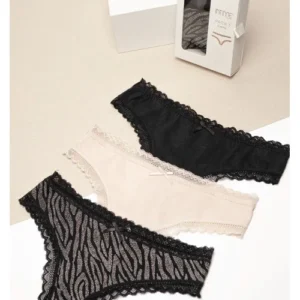 Pack de 3 Culotte de algodón elasticado INTIME cod 4613006